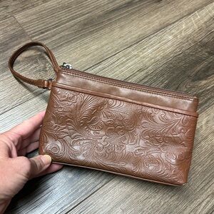 Brown wristlet